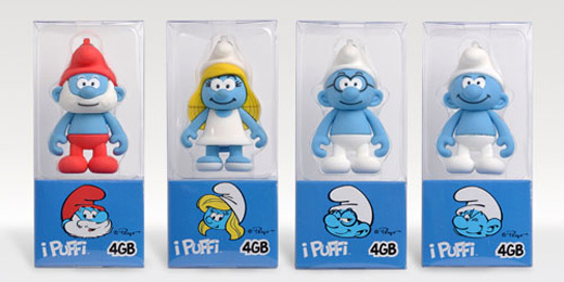 Penna USB 4GB originale PUFFI QUATTROCCHI pendrive chiavetta in gomma 