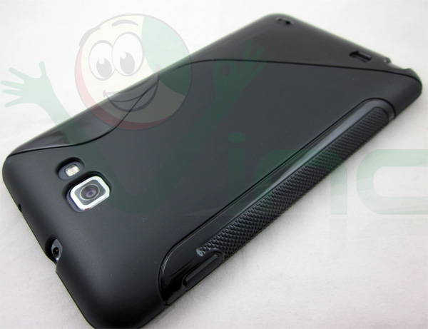 Pellicola+Custodia WAVE NERO per Samsung Galaxy Note aderente sottile 