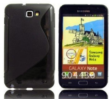 Pellicola+Custodia WAVE NERO per Samsung Galaxy Note aderente sottile 