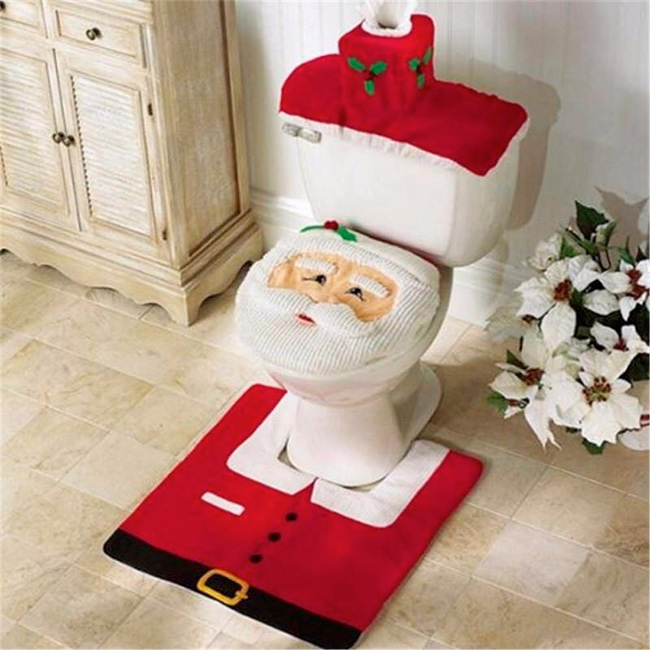 Copri Wc Babbo Natale.Copri Water Copriwater Tappeto Tappetino Gabinetto Toilette Babbo Natale Bagno Ebay